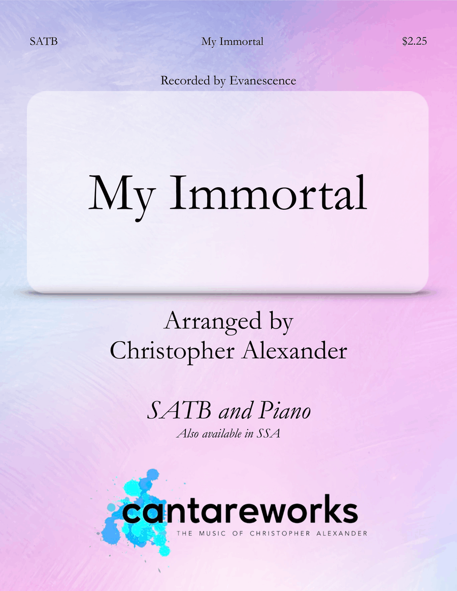 My Immortal 4-Part scores gallery preview page 1