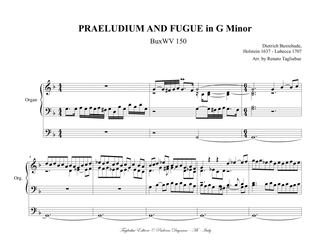 Book cover for BUXTEHUDE - PRAELUDIUM AND FUGUE IN G MINOR - BuxWX 150