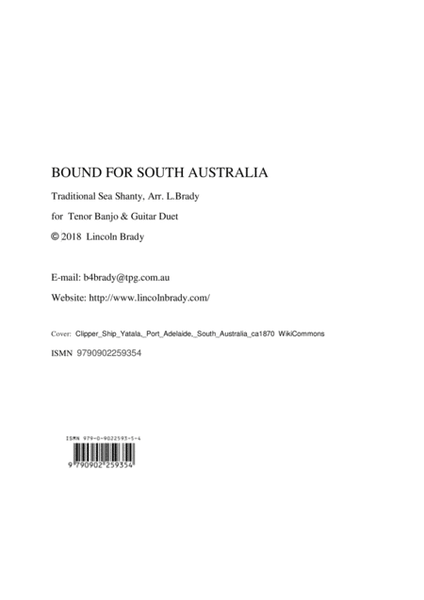 BOUND FOR SOUTH AUSTRALIA - Banjo & Guitar Duet image number null
