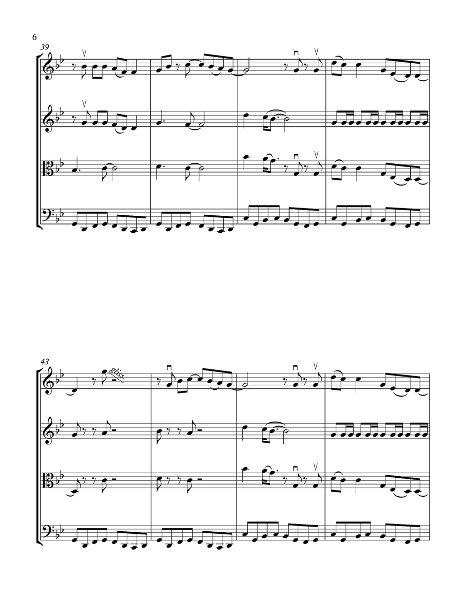 Billie Jean String Quartet scores gallery preview page 6