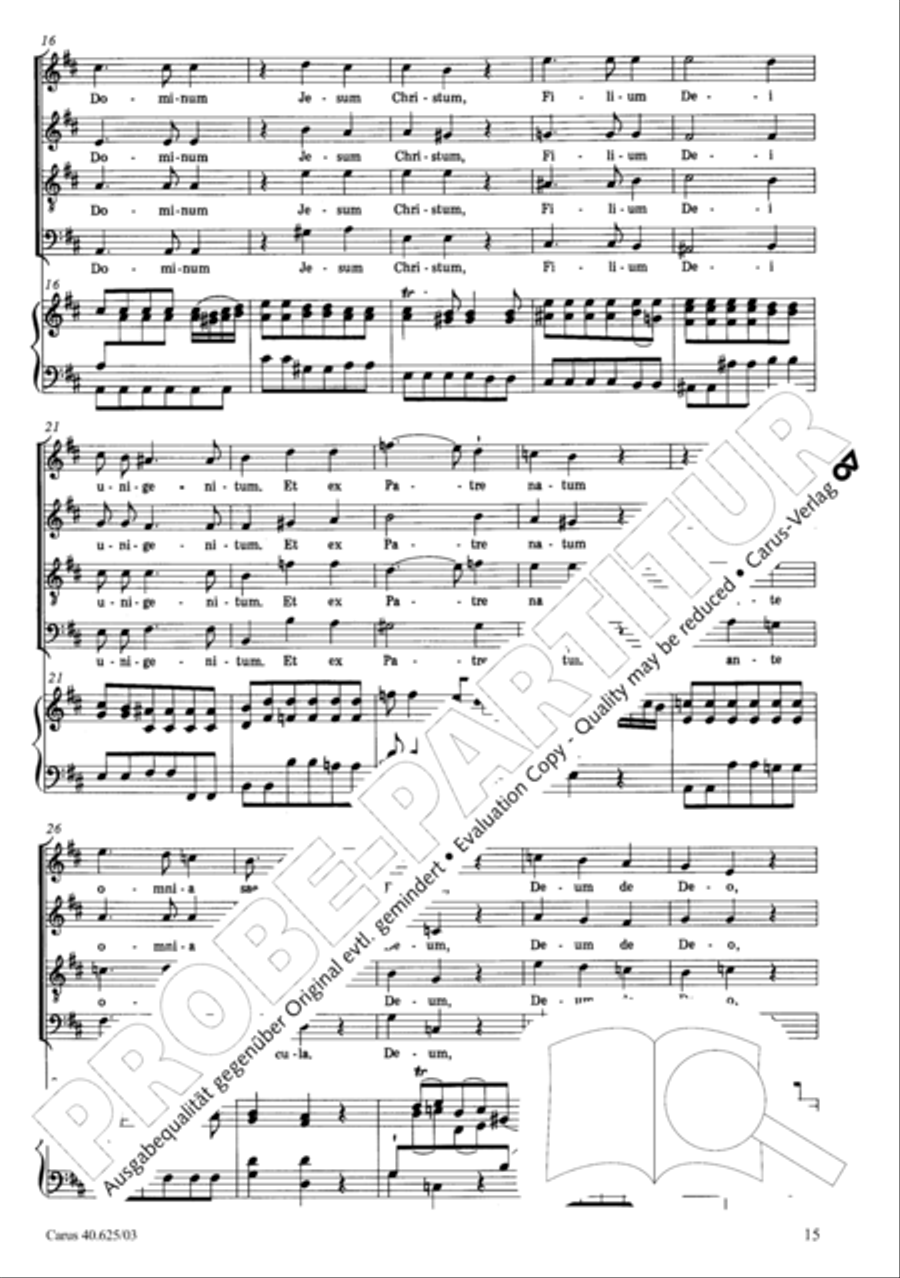 Missa brevis in D Major, K. 194 4-Part scores gallery preview page 16