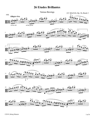 Mazas, Etudes for Viola Op 36, Book 2, No.44