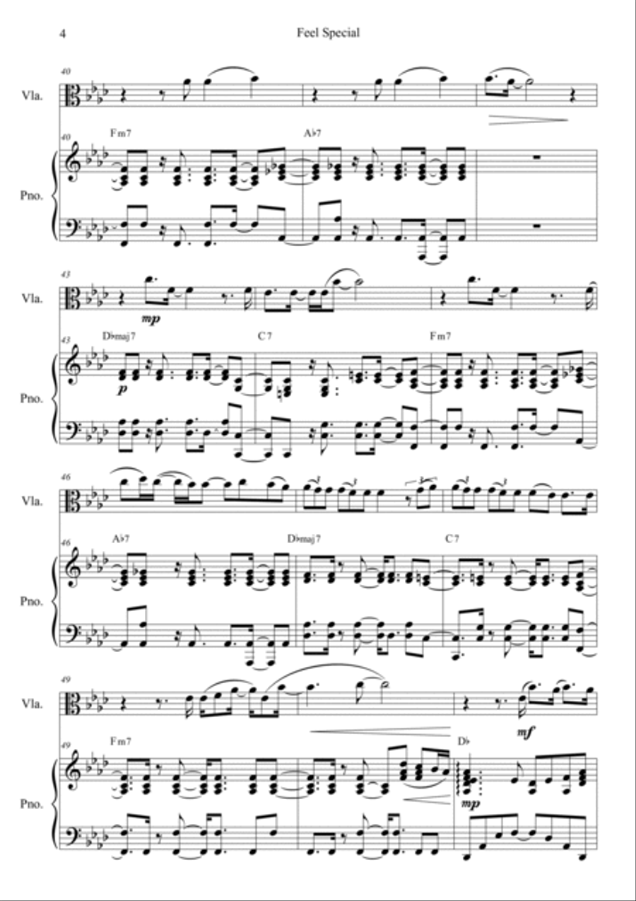 Feel Special Viola scores gallery preview page 4