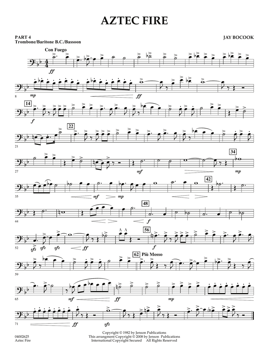 Aztec Fire - Pt.4 - Bb Tenor Sax/Baritone TC