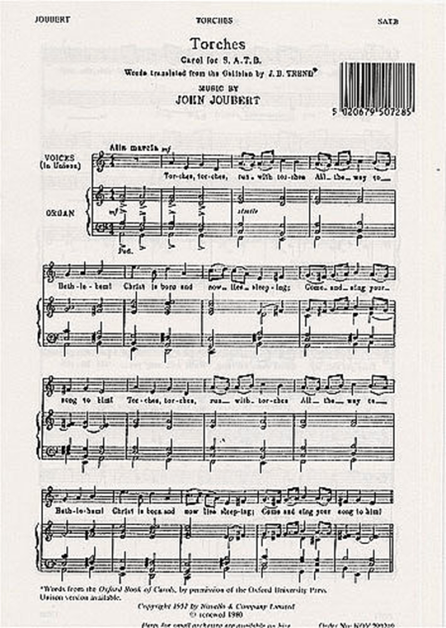 Torches Torches 4-Part scores gallery preview page 1