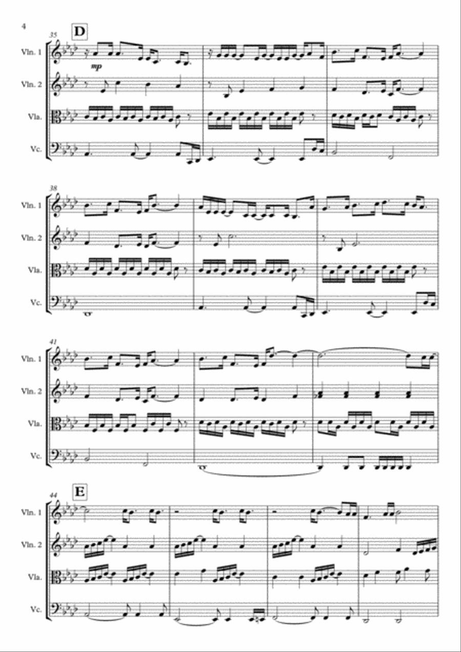 Never Enough Never Enough String Quartet scores gallery preview page 4