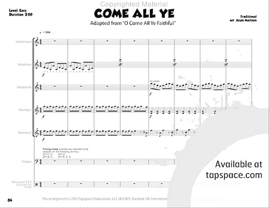 Season's Beatings Percussion Ensemble scores gallery preview page 100