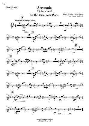 Serenade (D.975) by Schubert - Bb Clarinet and Piano (Individual Parts)
