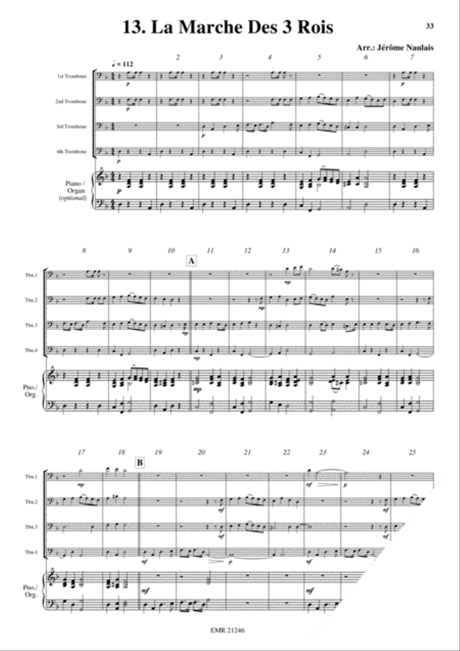 18 Christmas Songs Trombone Quartet scores gallery preview page 15