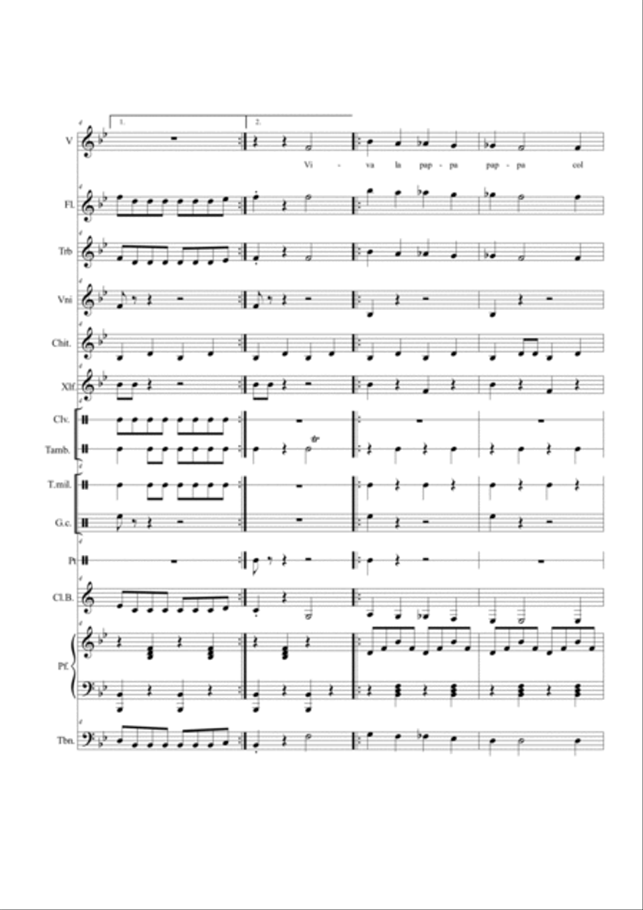 Viva La Pappa Col Pomodoro - Score Only Score scores gallery preview page 2