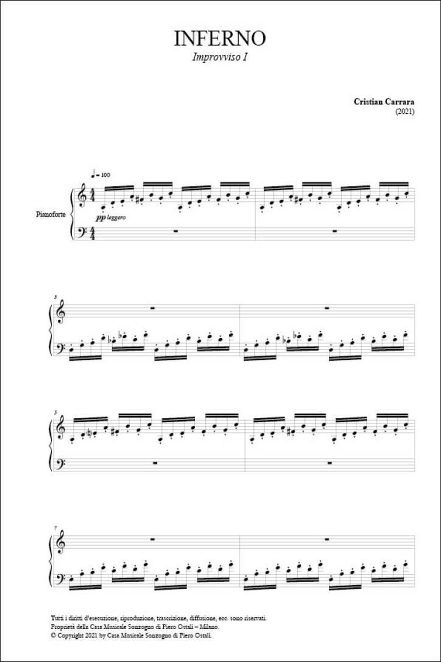 Dante d'Improvviso Piano Solo scores gallery preview page 2