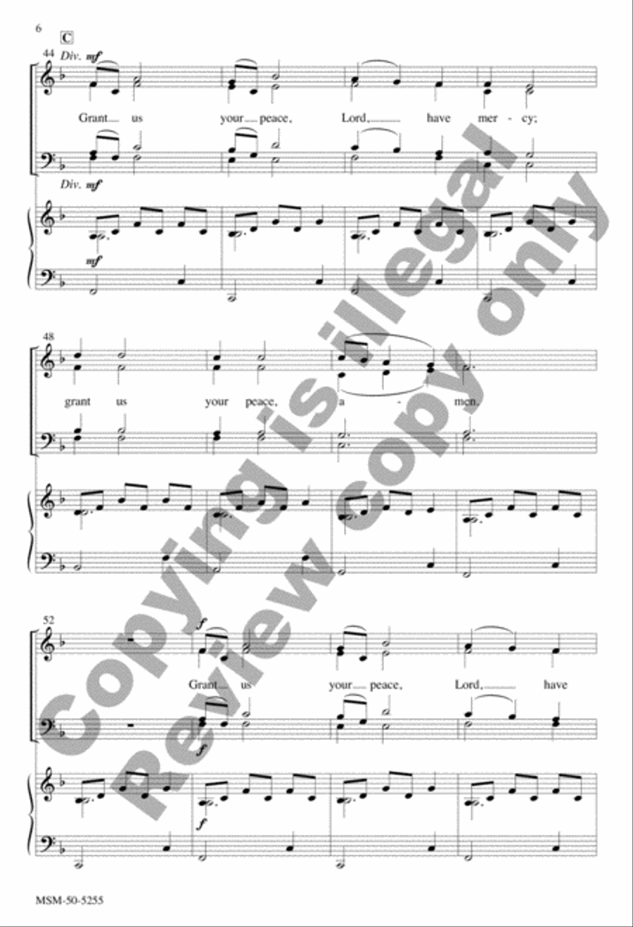 Dona nobis pacem Dona nobis pacem 4-Part scores gallery preview page 6