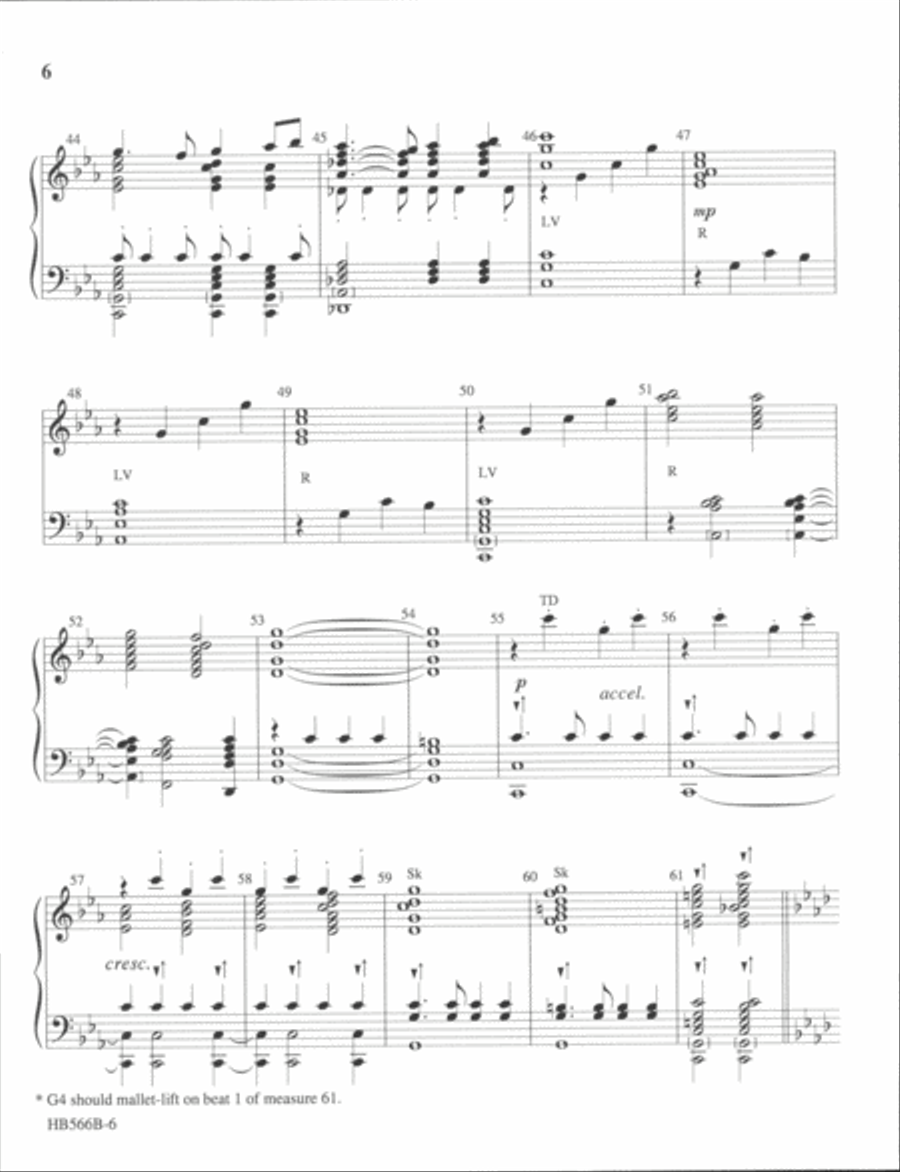 United - 3-5 octave handbell part Divisi scores gallery preview page 6