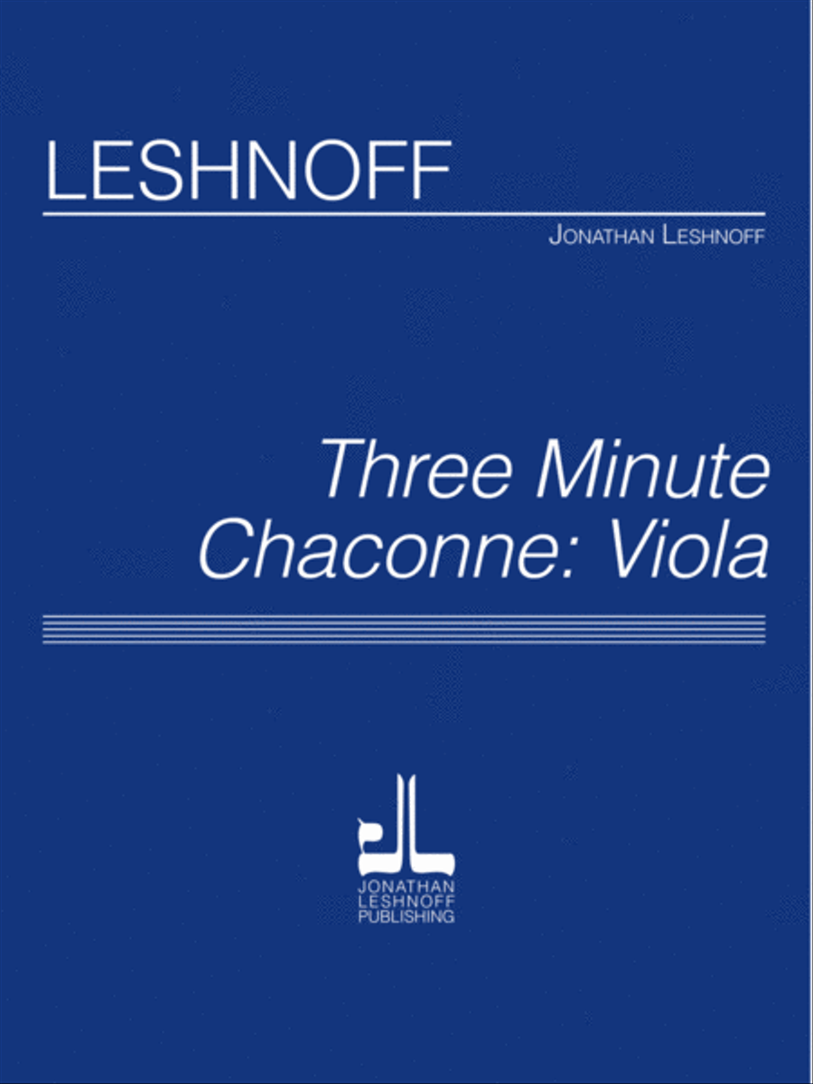 Three Minute Chaconne - Viola Version