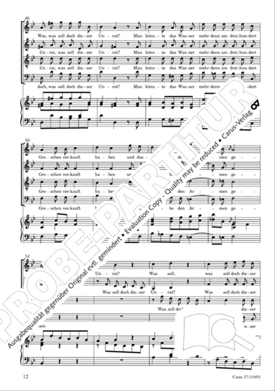 Markuspassion. Werkausgabe Reihe 1, Bd. 7 (Homilius) 4-Part scores gallery preview page 19