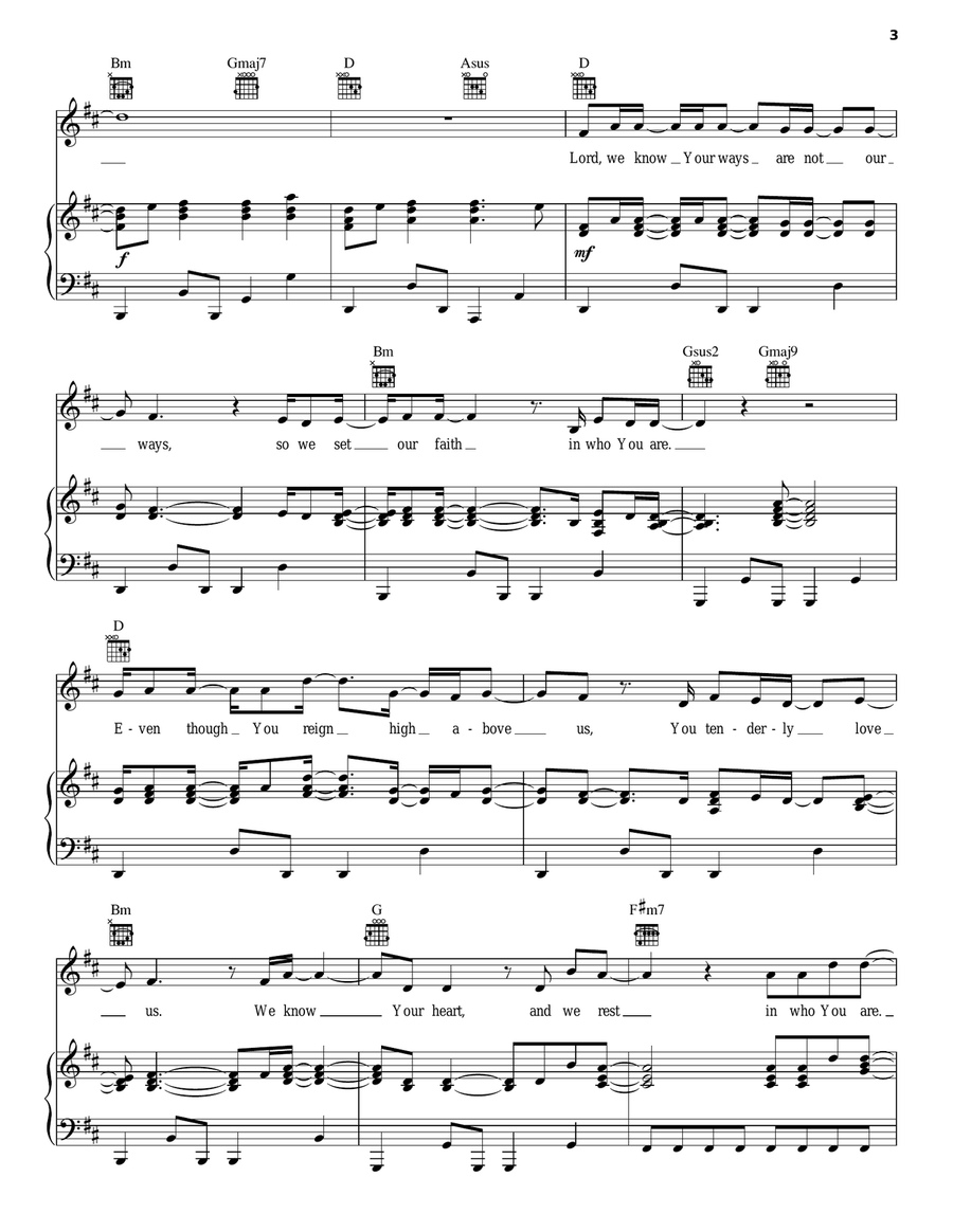 Even If Piano, Vocal, Guitar scores gallery preview page 3