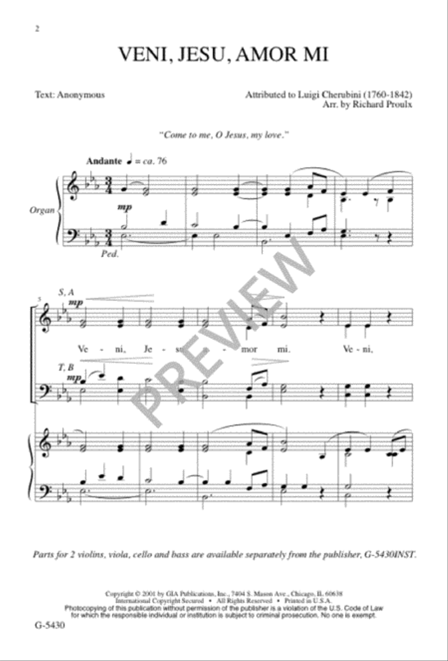 Veni, Jesu, Amor Mi Veni, Jesu, Amor Mi 4-Part scores gallery preview page 2