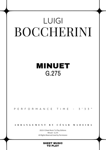 Minuet Op.11 No.5 - Oboe and Piano (Full Score and Parts) image number null