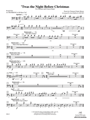 T'was the Night Before Christmas: (wp) 1st B-flat Trombone B.C.
