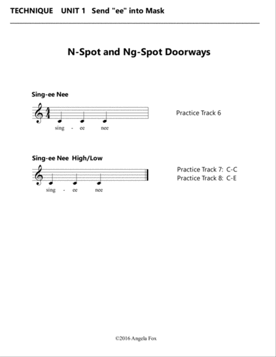 Healthy Vocal Development: Technique Exercises Level 1A Voice scores gallery preview page 6