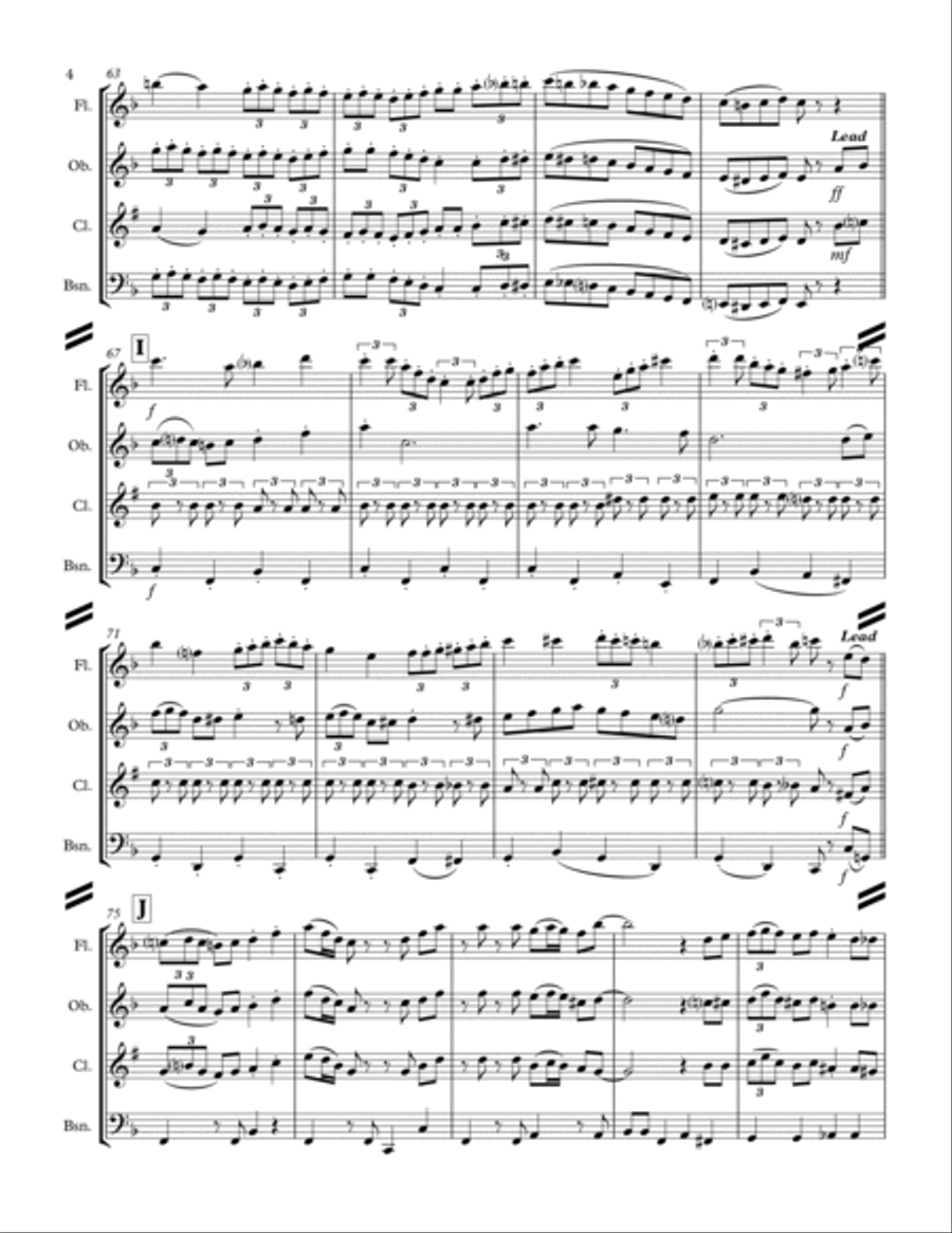 It's Beginning To Look Like Christmas Woodwind Quartet scores gallery preview page 5