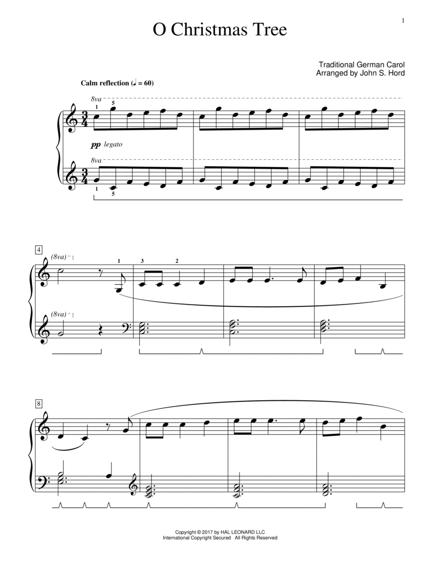 O Christmas Tree Piano Method scores gallery preview page 1