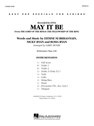 Book cover for May It Be (arr. Larry Moore) - Full Score