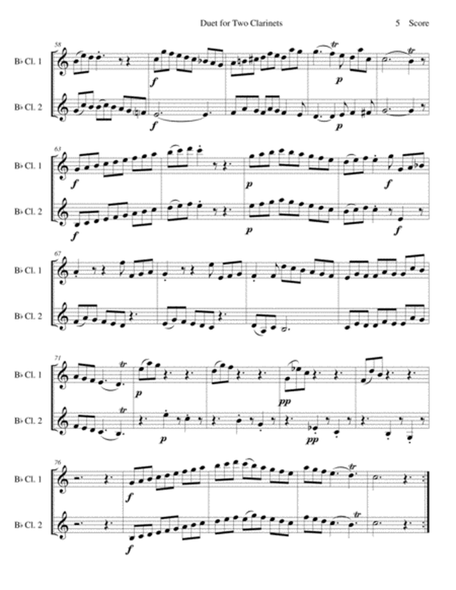 CPE Bach Duet for Two Clarinets image number null
