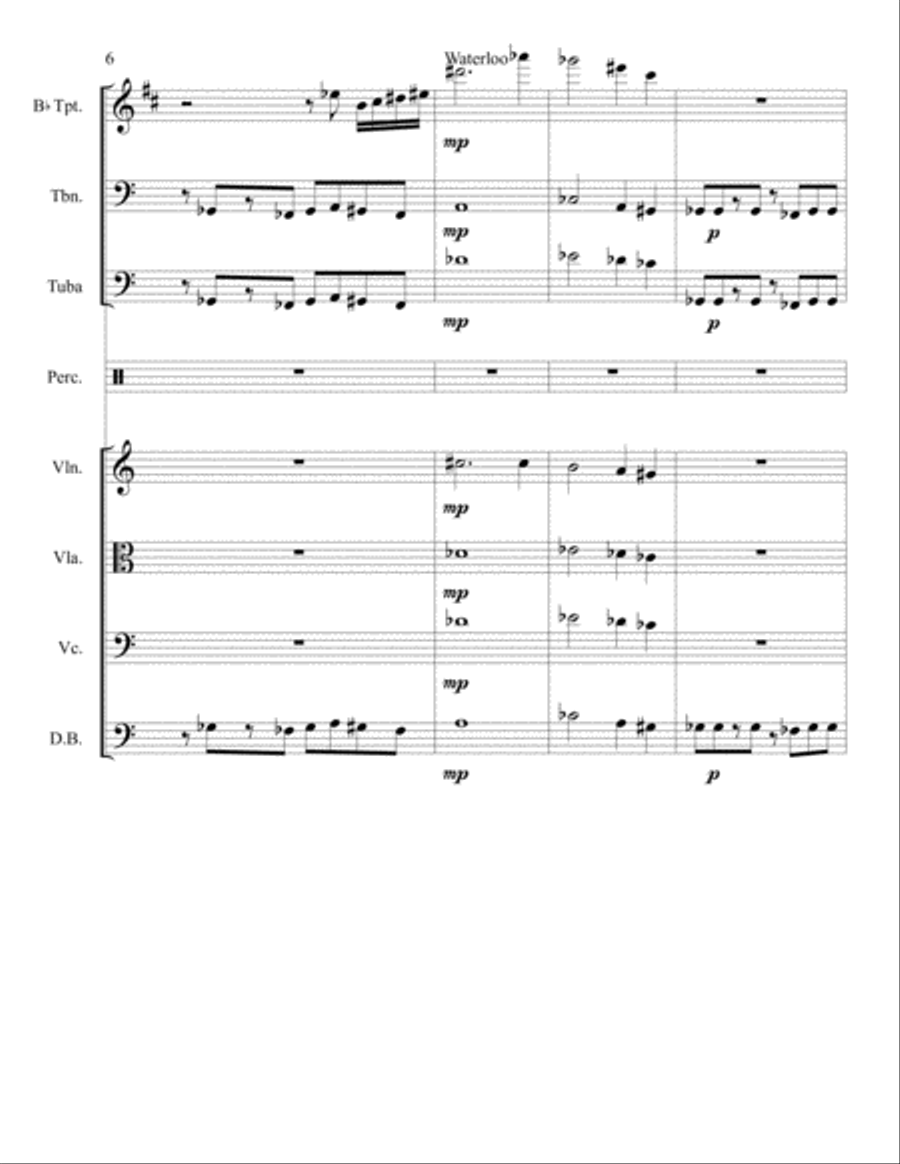 Trafalgar and Waterloo: A Duel Large Ensemble scores gallery preview page 6