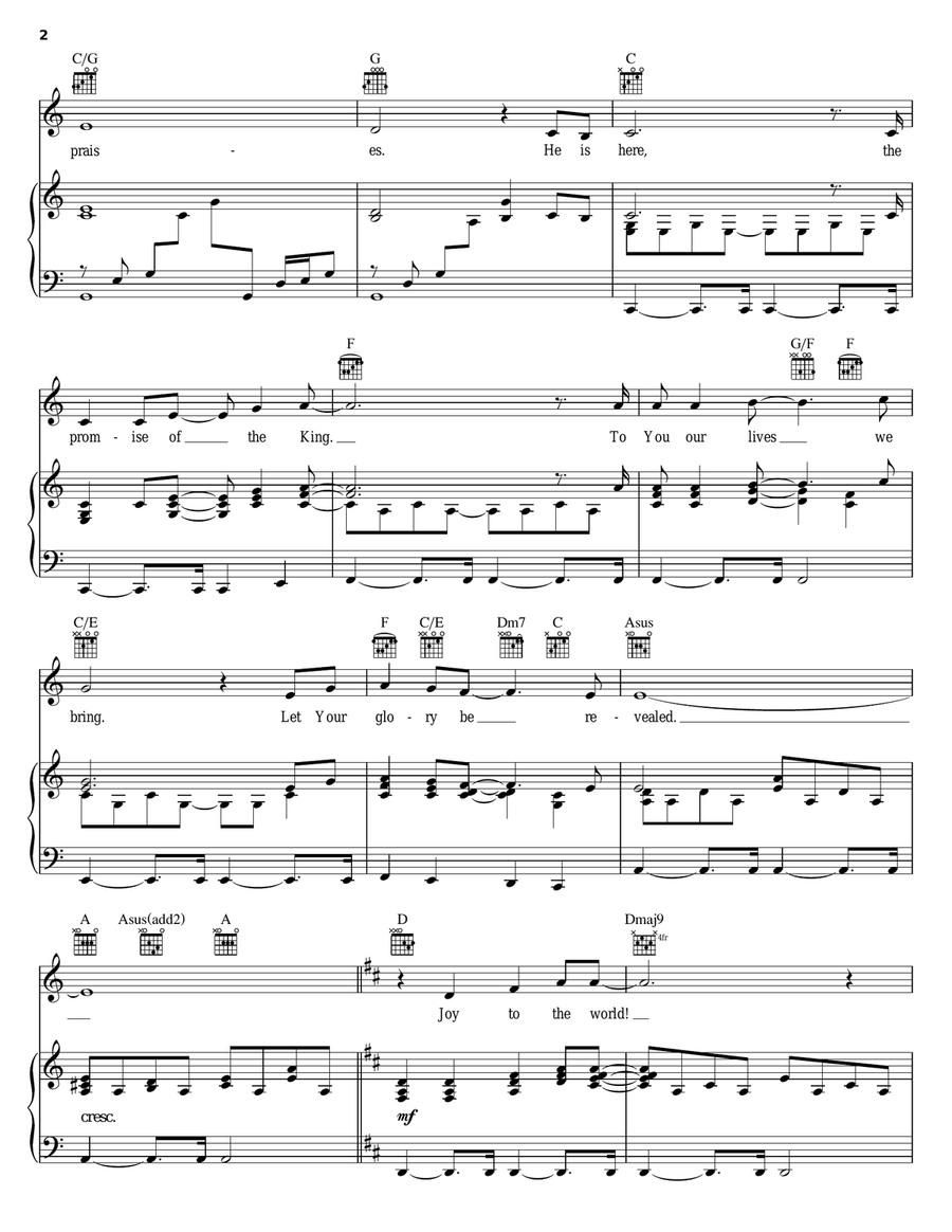 Hallelujah Hallelujah Piano, Vocal, Guitar scores gallery preview page 2