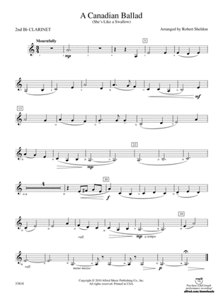 A Canadian Ballad: 2nd B-flat Clarinet