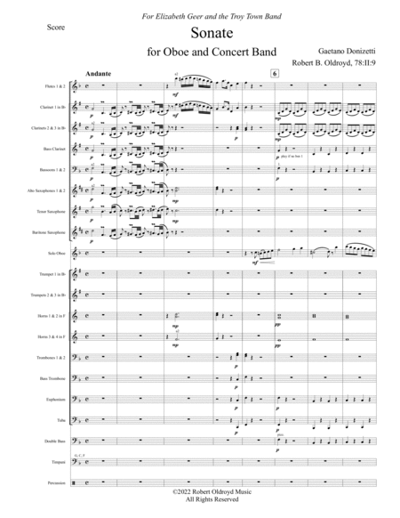 Sonate for Oboe and Concert Band