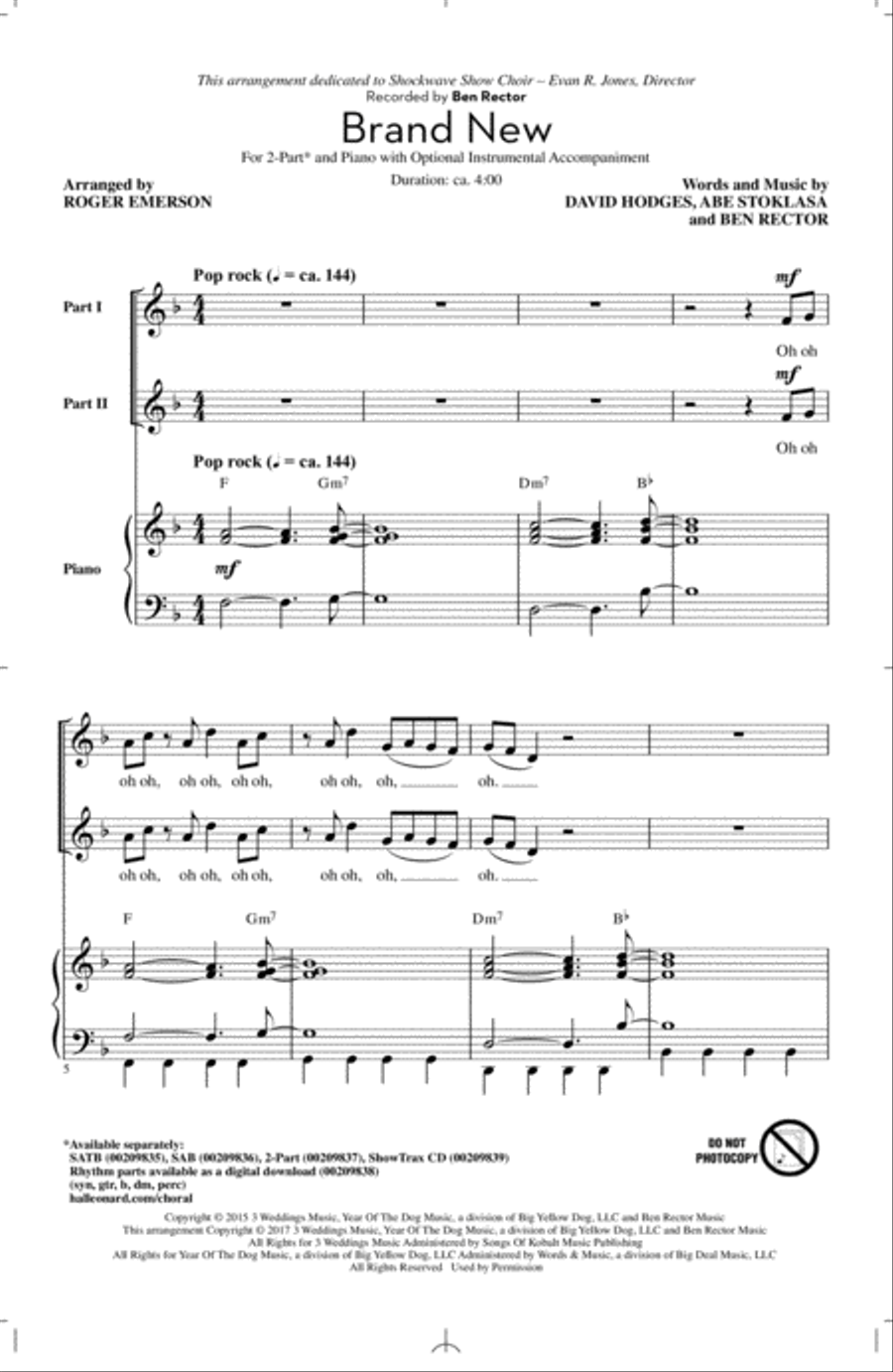 Brand New Brand New 2-Part scores gallery preview page 1