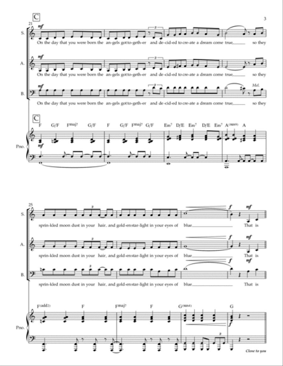 (they Long To Be) Close To You 3-Part scores gallery preview page 3