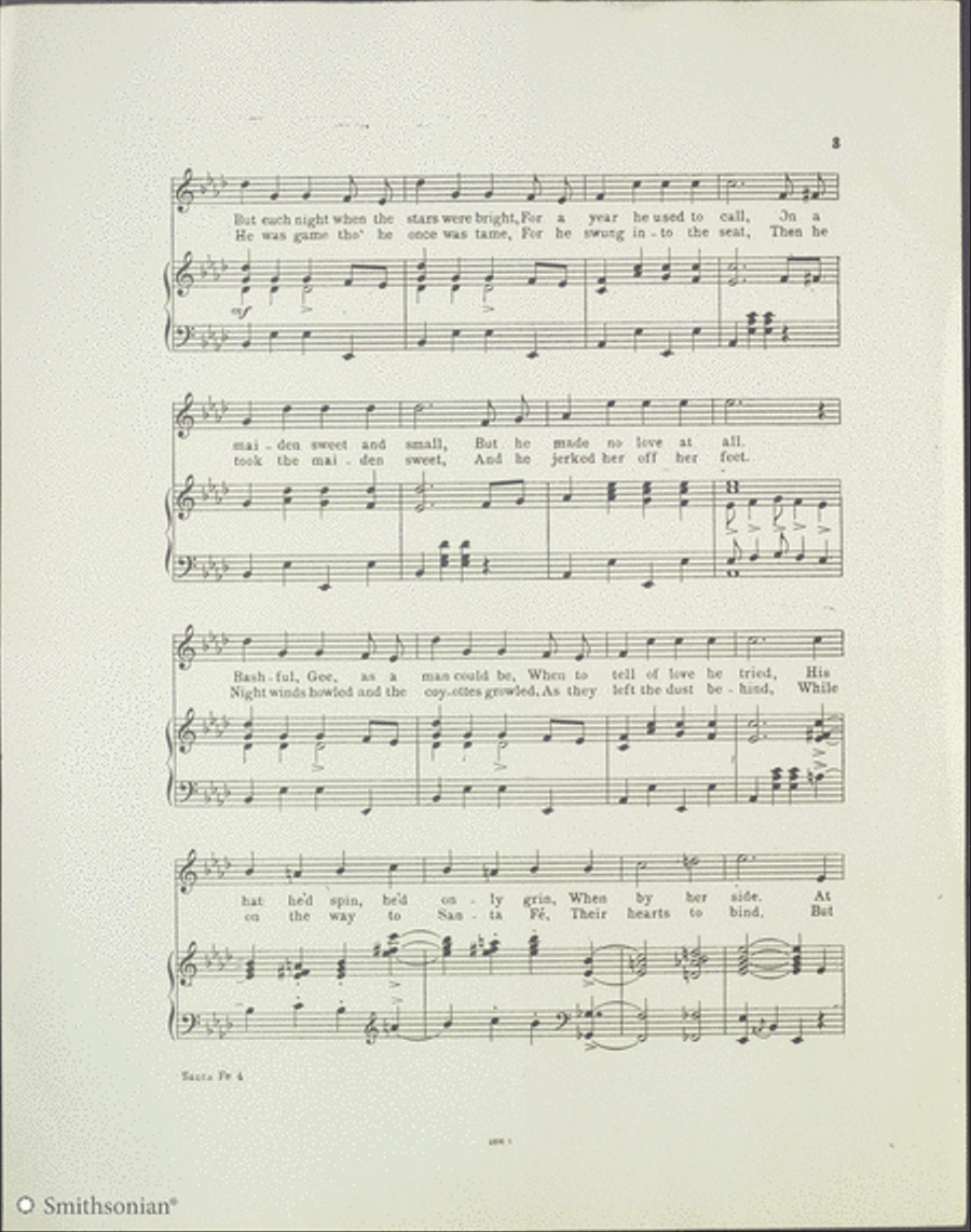 Santa Fe Song Piano, Vocal scores gallery preview page 3