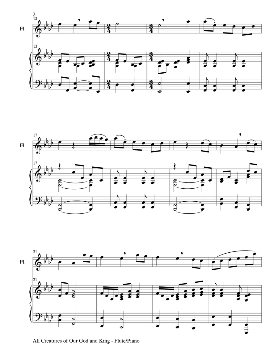 6 HYMNS of Adoration & Guidance Set 1 & 2 (Duets - Flute and Piano with Parts) Flute Solo scores gallery preview page 5
