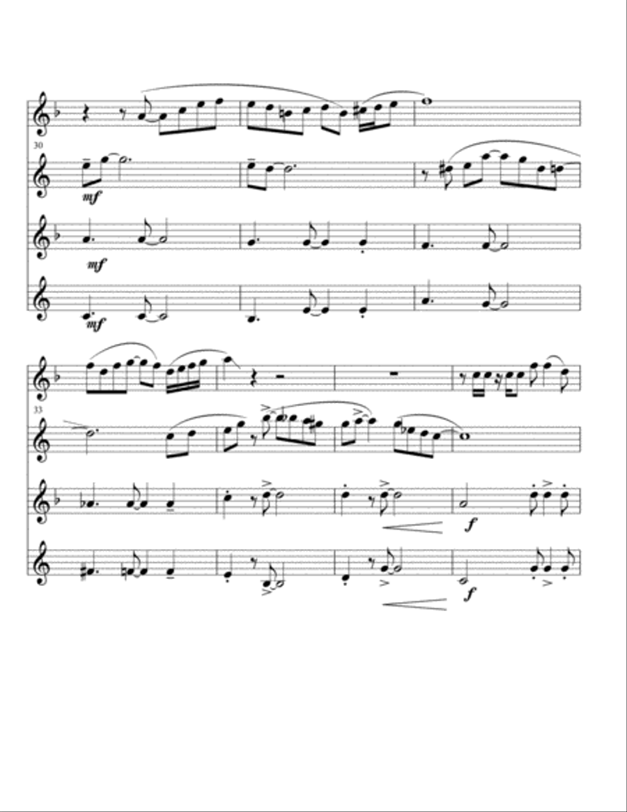 Georgia On My Mind Woodwind Quartet scores gallery preview page 5