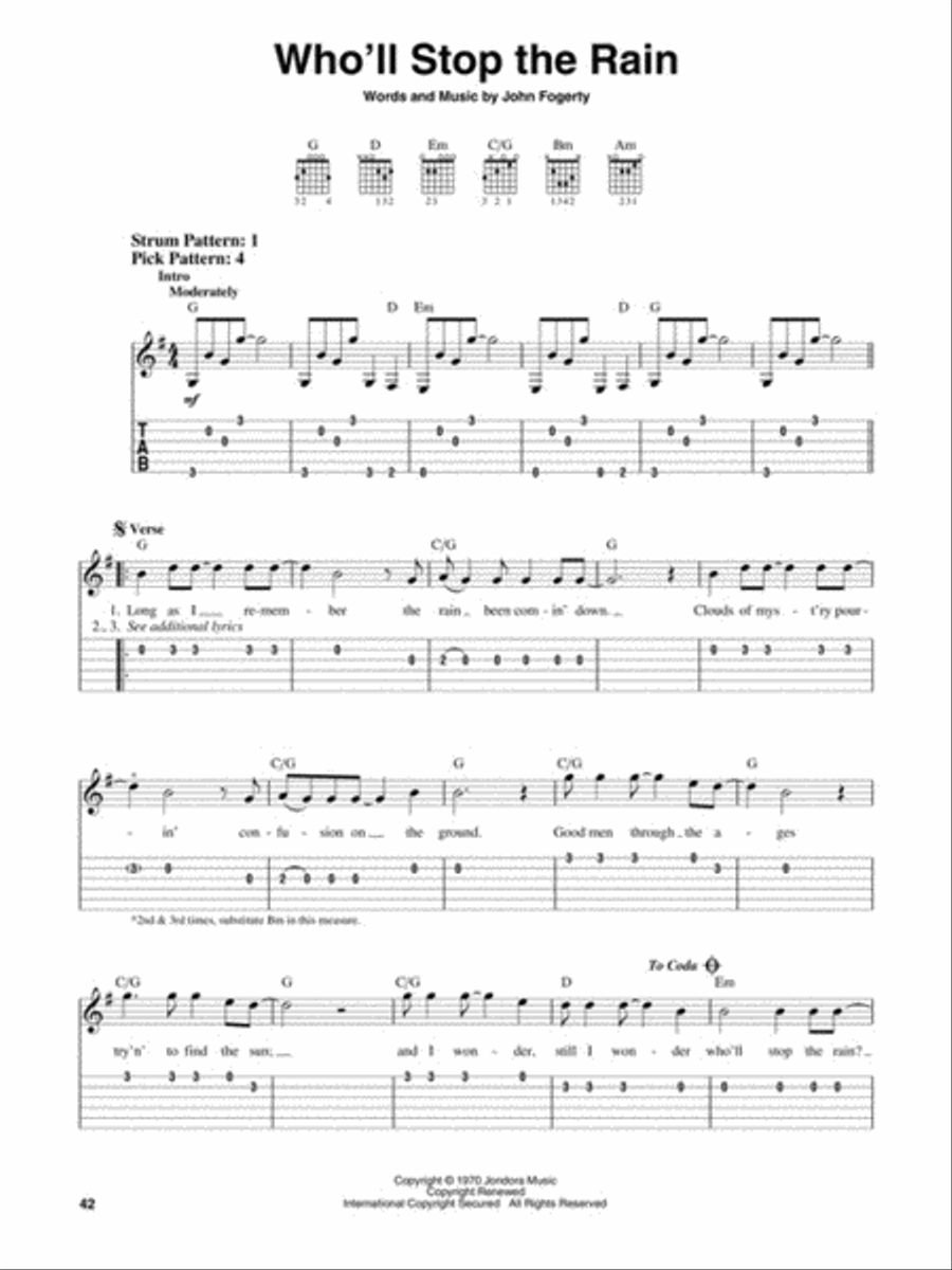 The Very Best of Creedence Clearwater Revival Guitar Tablature scores gallery preview page 6