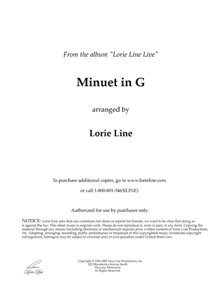 Book cover for Minuet In G (from PBS Special Lorie Line Live!)