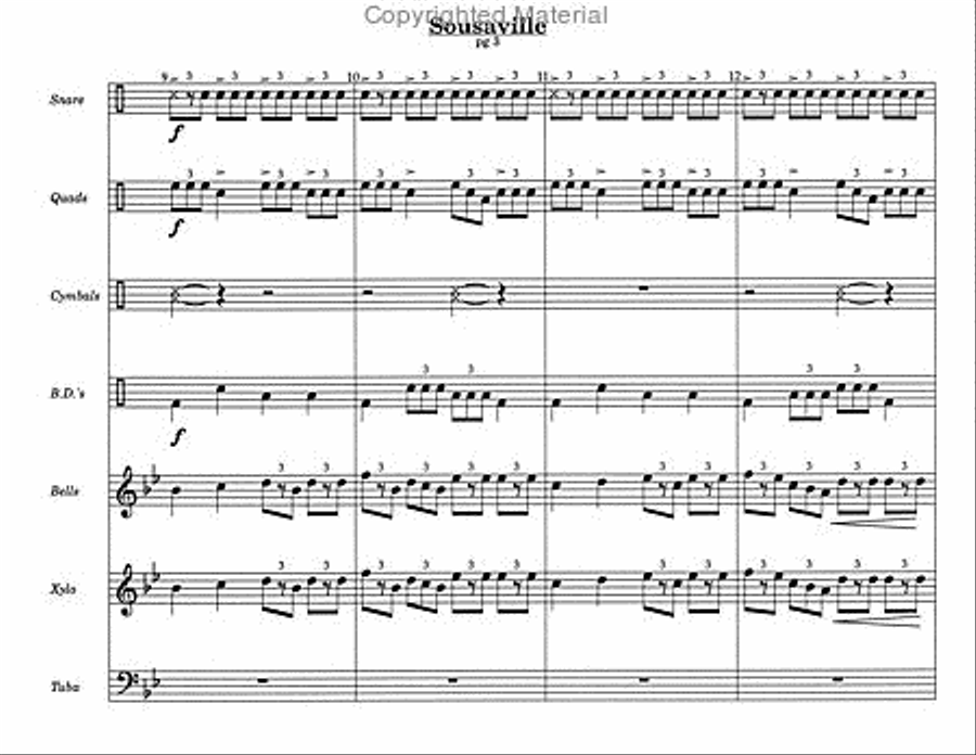 Sousaville Sousaville Percussion Ensemble scores gallery preview page 5
