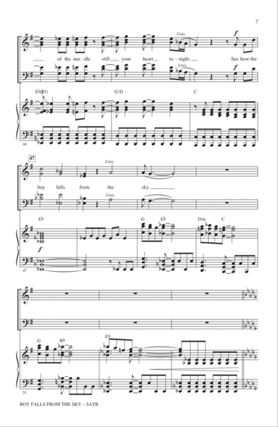 Boy Falls From The Sky Boy Falls From The Sky 4-Part scores gallery preview page 6