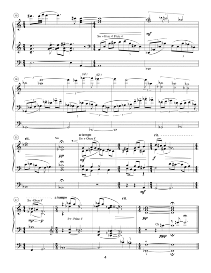 Meditation and Fanfare Organ Solo scores gallery preview page 2