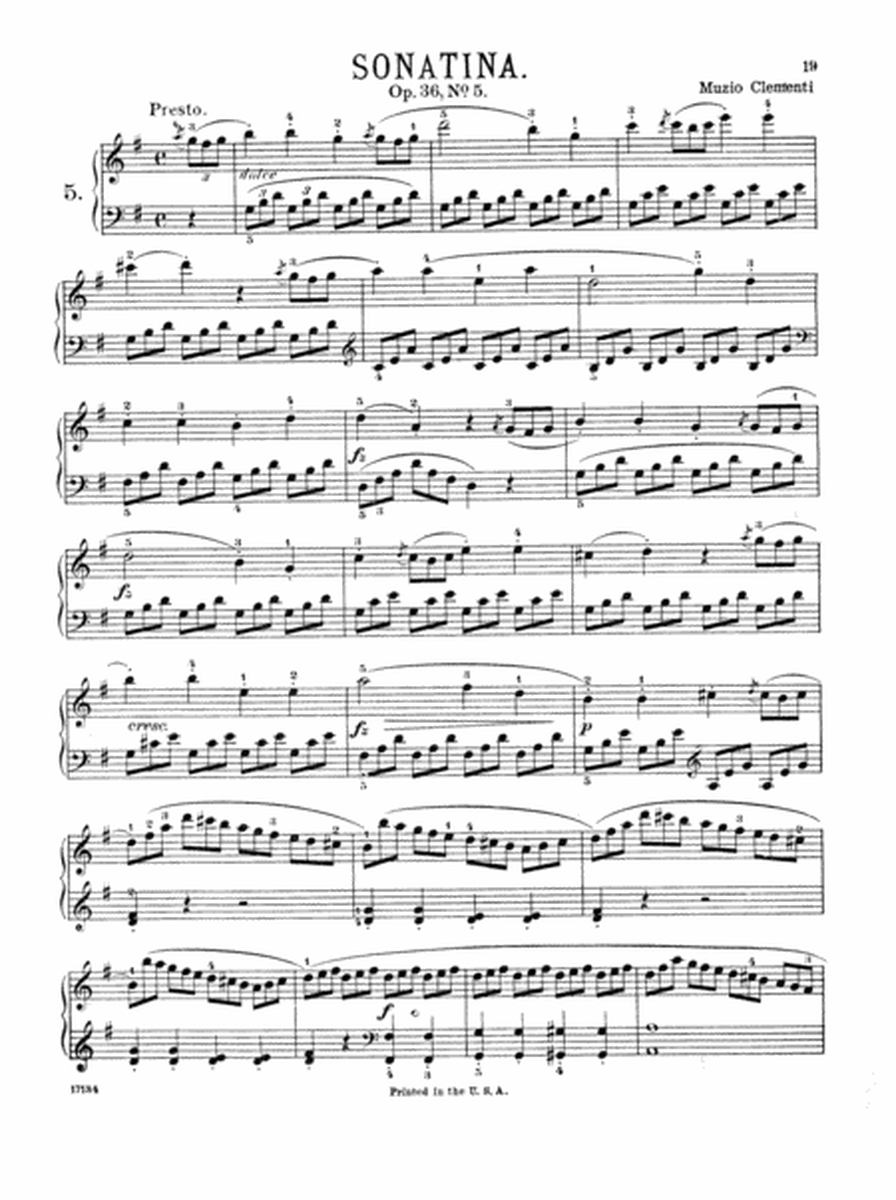Clementi-Sonatina in G major Op.36 No.5( Original Version) image number null