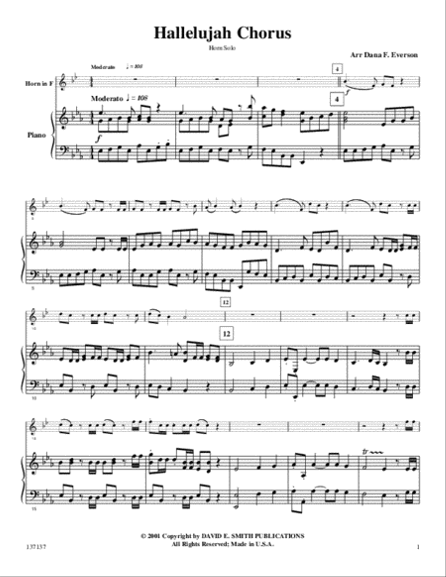 Hallelujah Chorus Flute scores gallery preview page 2