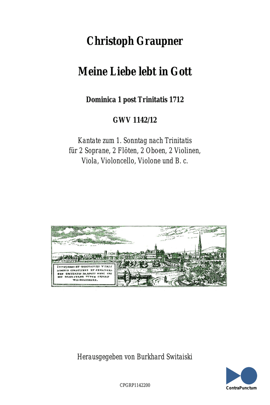 Graupner Christoph Cantata Meine Liebe lebt in Gott GWV 1142/12 String Orchestra scores gallery preview page 1