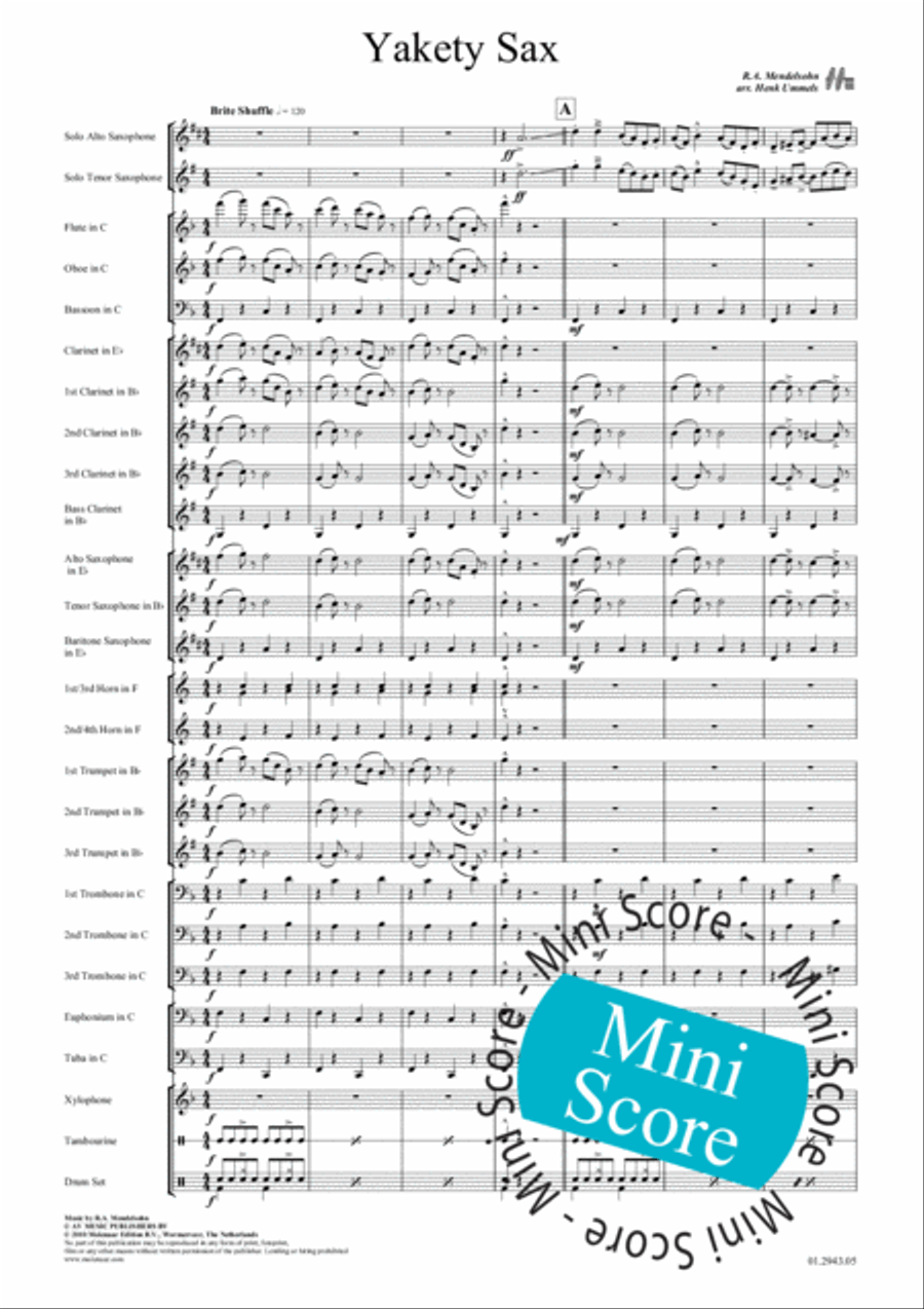 Yakety Sax Concert Band scores gallery preview page 8