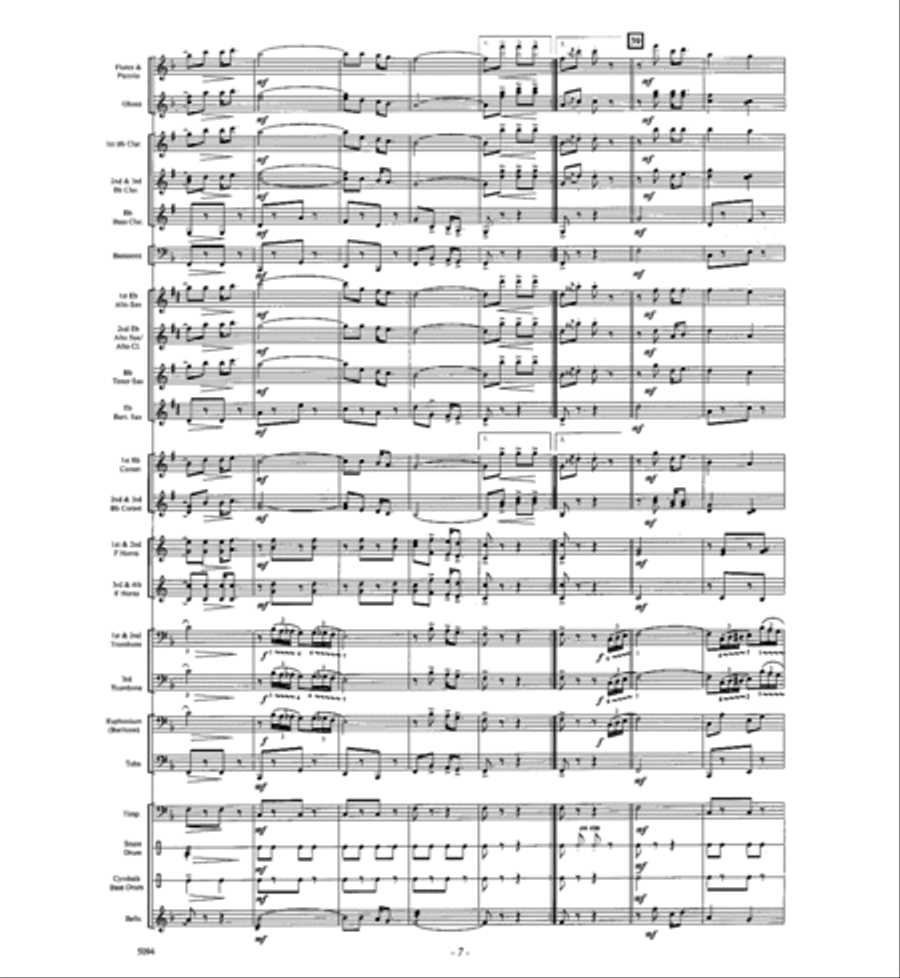 Trombone Blues Concert Band scores gallery preview page 6