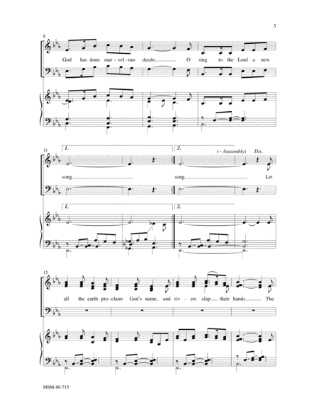 Sing to the Lord a New Song (Choral Score) image number null