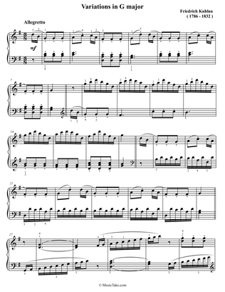 Kuhlau Variations in G Major