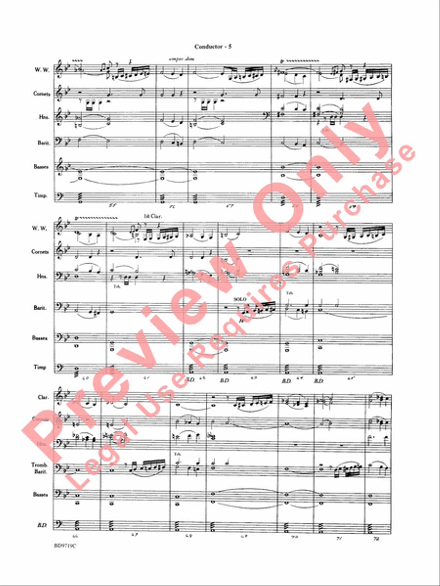 Manzoni Requiem (Excerpts) Concert Band scores gallery preview page 7